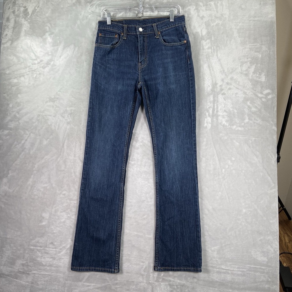 Levi's 527 Jeans Mens 31x32 Bootcut Stretch Denim Bootleg Western Cowboy Blue